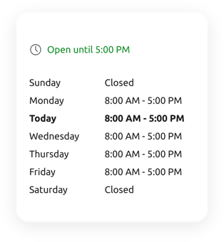Business Hours