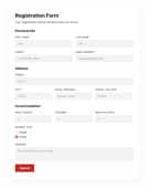 Hotel Registration Form